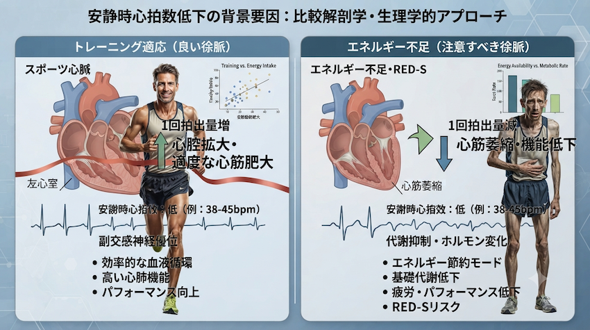 安静時心拍低下の要因のイラスト図