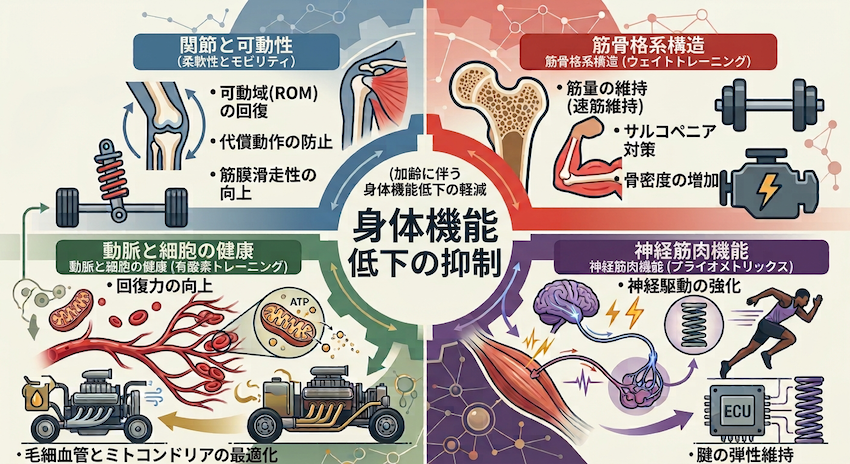 身体機能低下の抑制のイラスト図