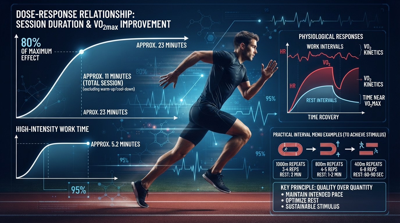 Running interval training and exercise duration for improving VO2max